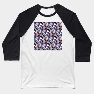 Grunge mosaic Baseball T-Shirt